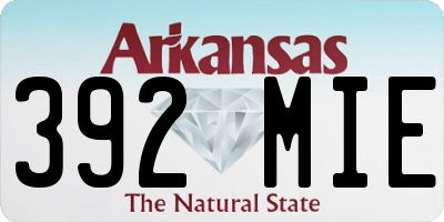 AR license plate 392MIE