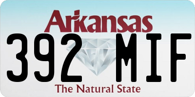 AR license plate 392MIF
