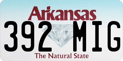 AR license plate 392MIG