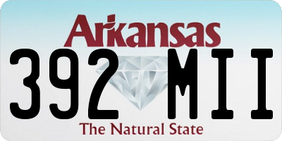 AR license plate 392MII