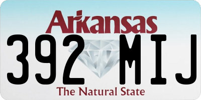 AR license plate 392MIJ