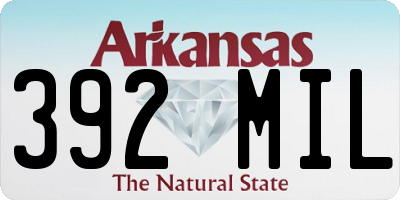 AR license plate 392MIL
