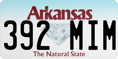 AR license plate 392MIM