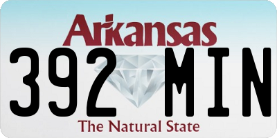 AR license plate 392MIN