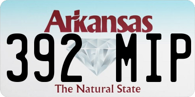 AR license plate 392MIP