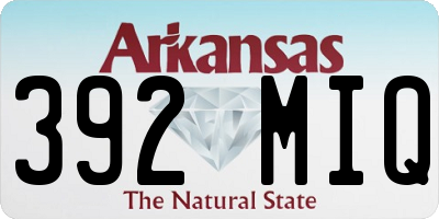 AR license plate 392MIQ