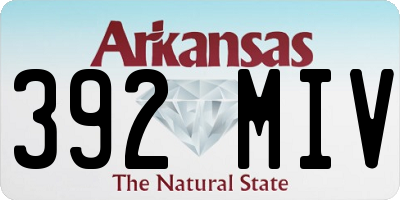 AR license plate 392MIV