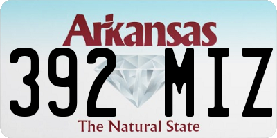 AR license plate 392MIZ