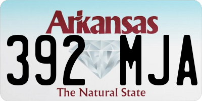 AR license plate 392MJA