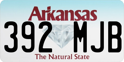 AR license plate 392MJB