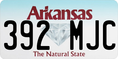 AR license plate 392MJC
