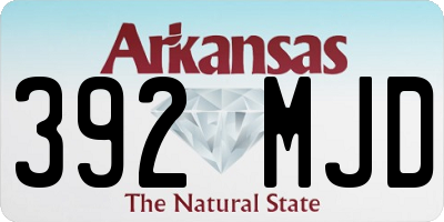 AR license plate 392MJD