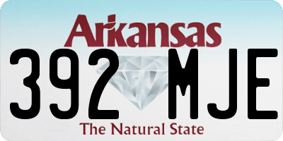 AR license plate 392MJE