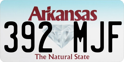 AR license plate 392MJF
