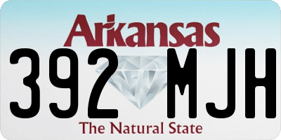 AR license plate 392MJH
