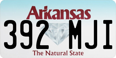 AR license plate 392MJI