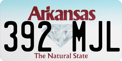 AR license plate 392MJL