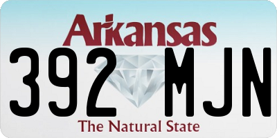 AR license plate 392MJN