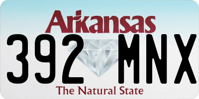 AR license plate 392MNX