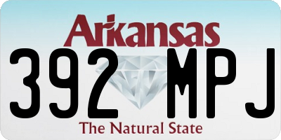 AR license plate 392MPJ