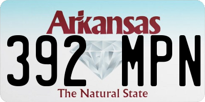 AR license plate 392MPN