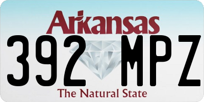 AR license plate 392MPZ
