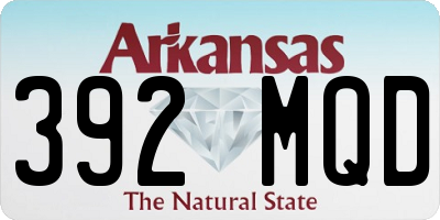 AR license plate 392MQD
