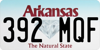 AR license plate 392MQF