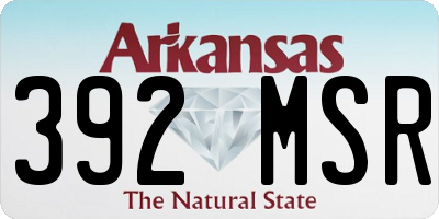 AR license plate 392MSR