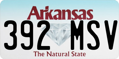 AR license plate 392MSV