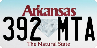 AR license plate 392MTA
