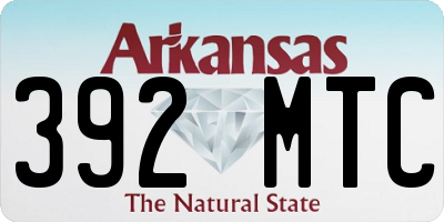 AR license plate 392MTC