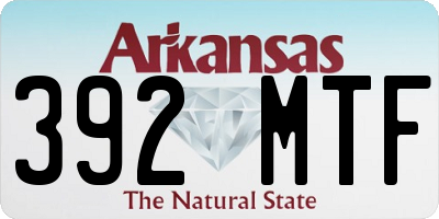 AR license plate 392MTF