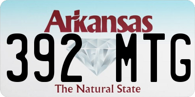 AR license plate 392MTG