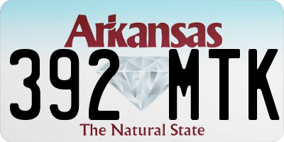 AR license plate 392MTK