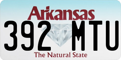 AR license plate 392MTU
