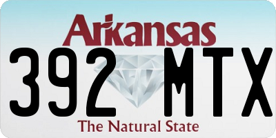 AR license plate 392MTX