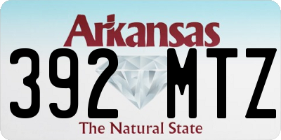 AR license plate 392MTZ