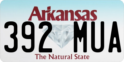 AR license plate 392MUA