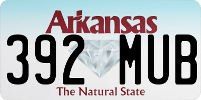 AR license plate 392MUB