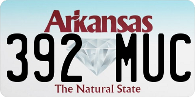 AR license plate 392MUC