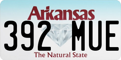 AR license plate 392MUE