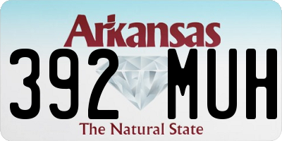 AR license plate 392MUH