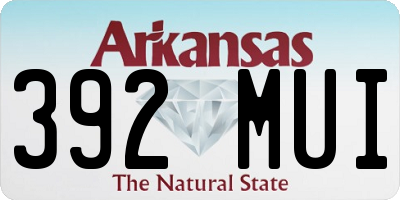 AR license plate 392MUI