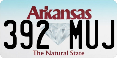AR license plate 392MUJ