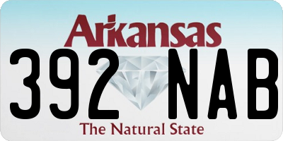 AR license plate 392NAB