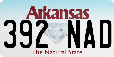 AR license plate 392NAD