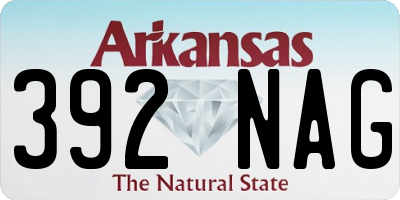 AR license plate 392NAG