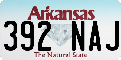 AR license plate 392NAJ