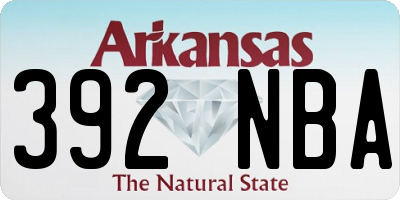 AR license plate 392NBA
